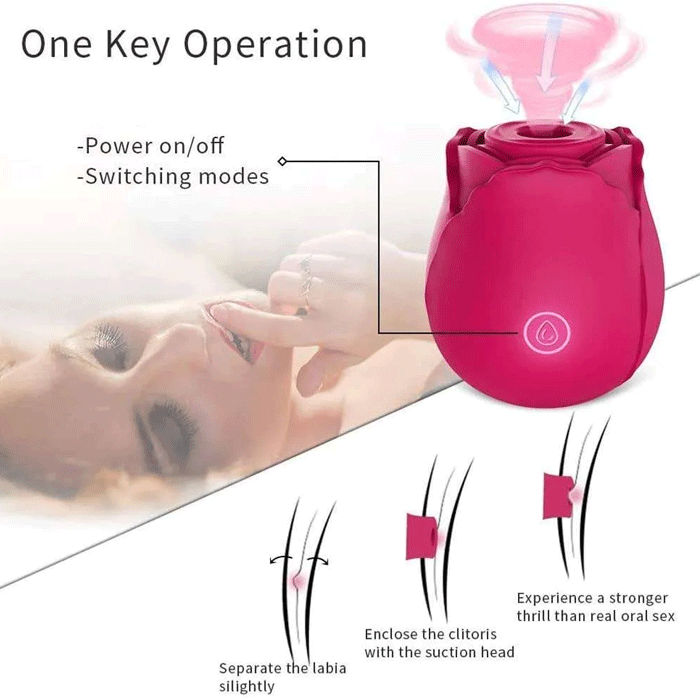 Eroluxe Rose Vibrato One Key Operation