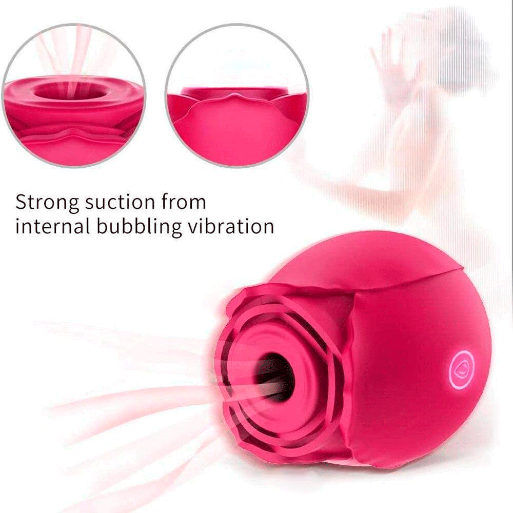 Eroluxe Rose Toy Vibrator with 10 Vibrating Modes and Clit Stimulator